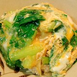 小松菜の卵とじ丼